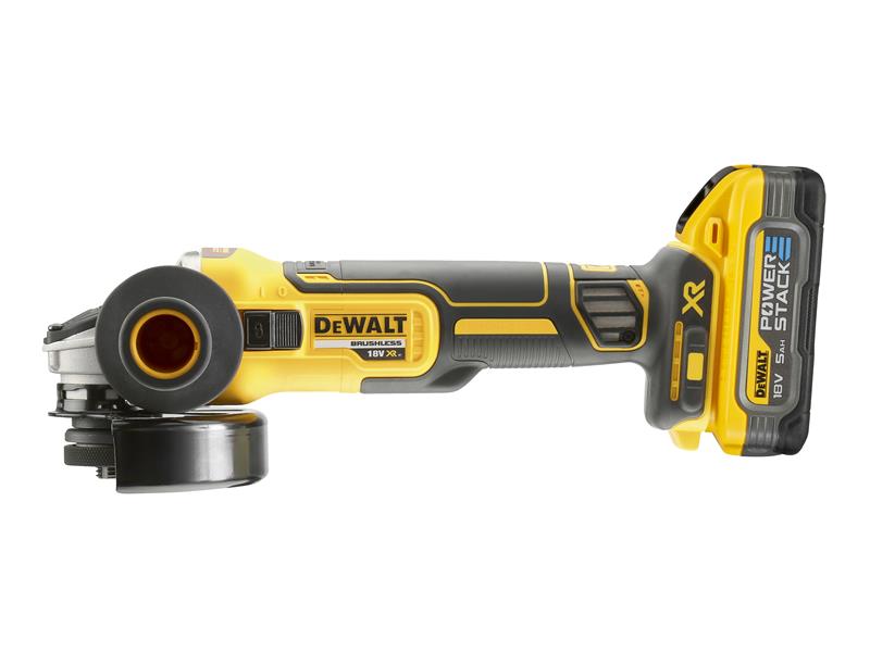 DEWALT DCG409H2T XR Advantage Grinder 125mm 18V 2 x POWERSTACK™ 5.0Ah Li-ion DEWDCG409H2T