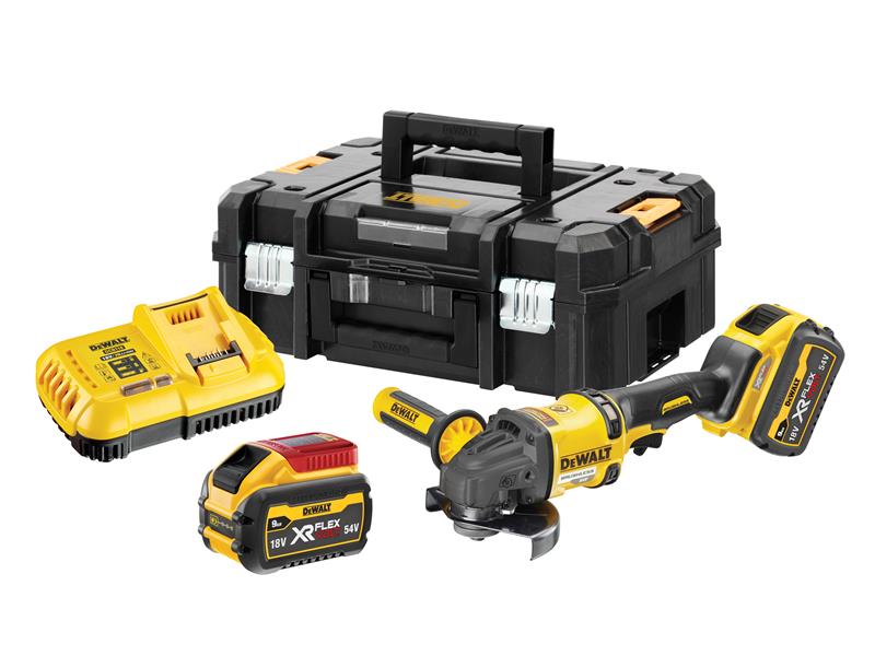 DEWALT DCG418X2 XR FlexVolt Grinder 125mm 54V 2 x 3.0Ah Li-ion DEWDCG418X2