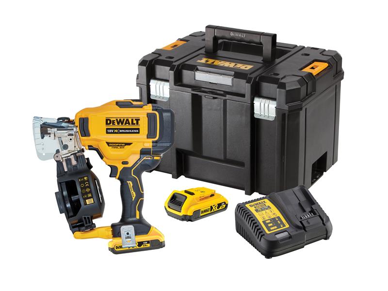 DEWALT DCN45RND2 XR Brushless Roofing Coil Nailer 18V 2 x 2.0Ah Li-ion DEWDCN45RND2