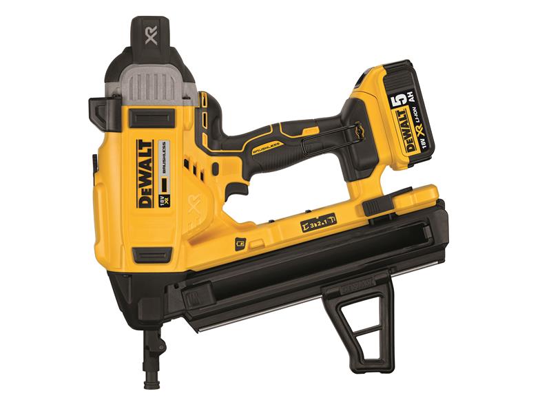 DEWALT XR Brushless Concrete Nailer 18V 2 x 5.0Ah Li-ion DEWDCN890P2