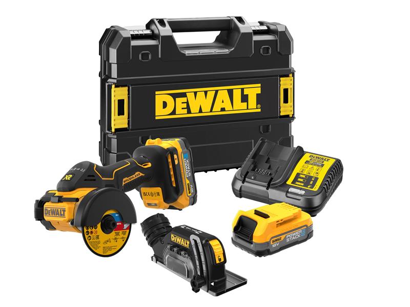 DEWALT XR BL Cordless Cut Off Tool 18V 2 x 1.7Ah Li-ion 76mm Disc DEWDCS438E2T