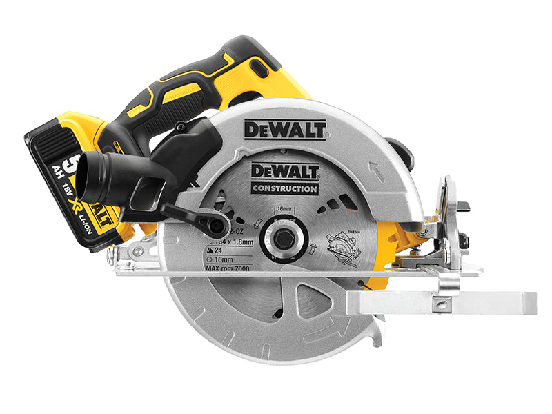 DEWALT DCS570P2 XR Brushless Circular Saw 184mm 18V 2 x 5.0Ah Li-ion DEWDCS570P2