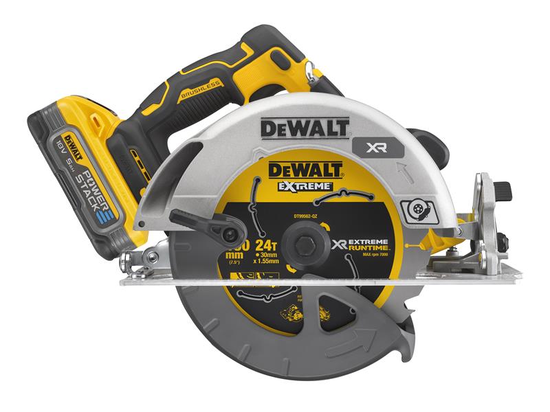 DEWALT DCS573H2T XR Advantage Circular Saw 190mm 18V 2 x 5.0Ah POWERSTACK™ Li-ion DEWDCS573H2T