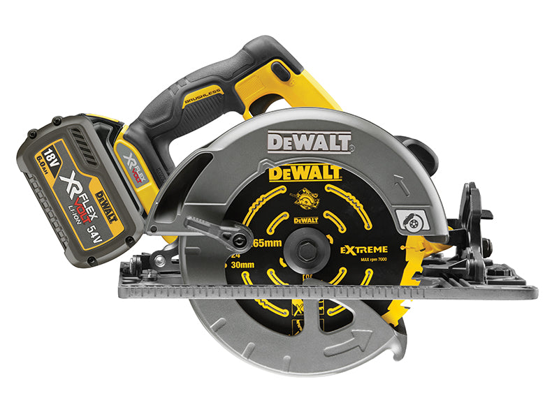 DEWALT DCS576T2 FlexVolt XR Circular Saw 190mm 54V 2 x 2.0Ah Li-ion DEWDCS576T2