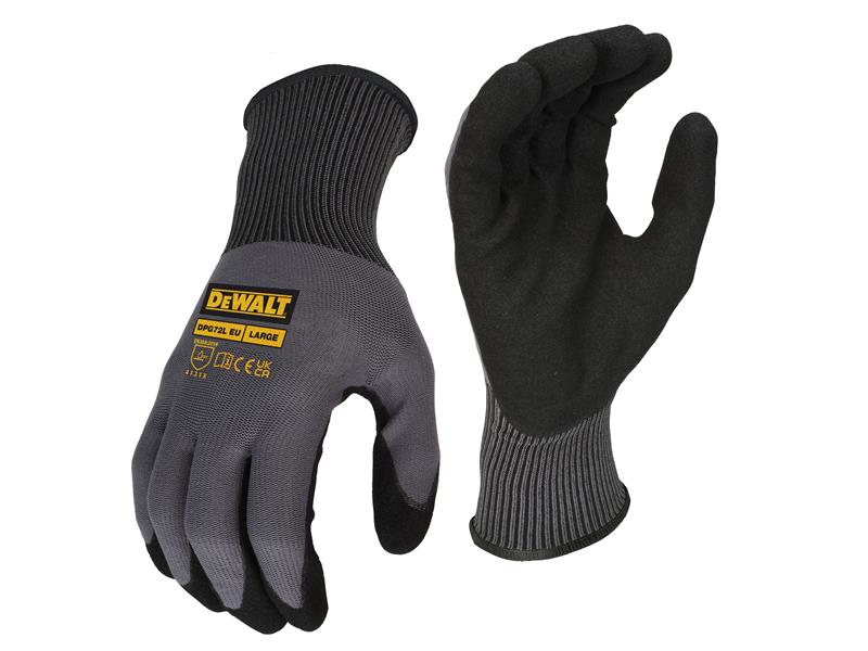 DEWALT Coated Grip Gloves Large Size 9 DEWDPG72L