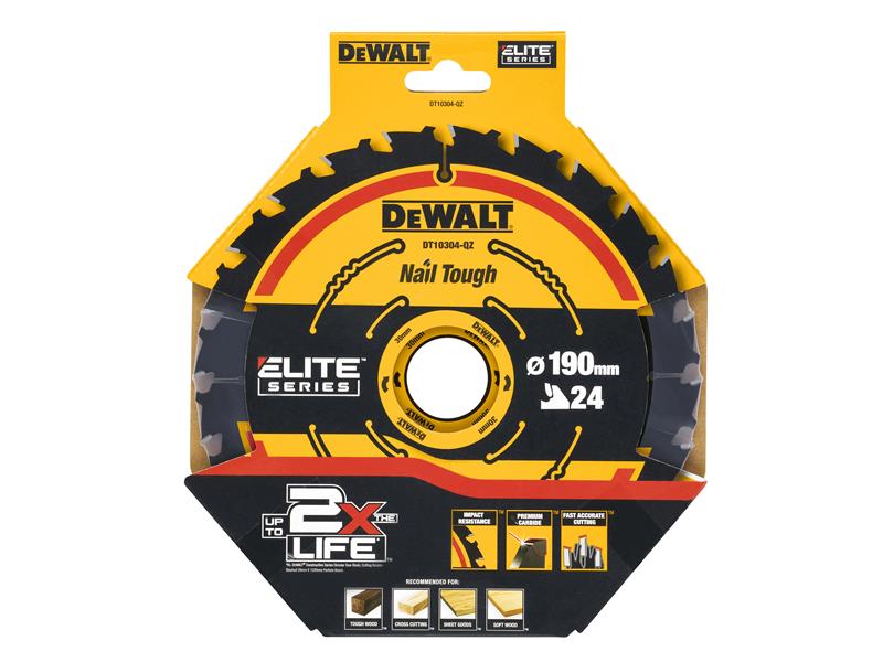 DEWALT Extreme Framing Circular Saw Blade 190 x 30mm x 24T DEWDT10304QZ