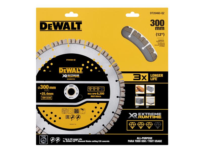 DEWALT ELITE SERIES All Purpose Diamond Wheel 305 x 25.4mm DT20460QZ