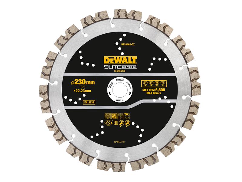 DEWALT ELITE SERIE All Purpose Diamond Segmented Wheel 230 x 22.2mm DT20462QZ
