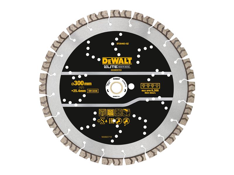 DEWALT ELITE SERIES All Purpose Diamond Segmented Wheel 300 x 25.4mm DT20463QZ