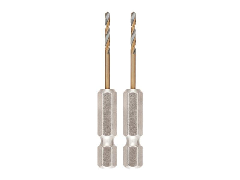 DEWALT BLACK&GOLD 1/4" Hex Shank HSS-G Drill Bits (2) 2.0mm DEWDT20600QZ