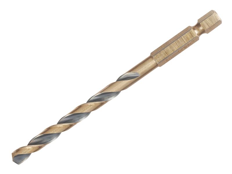 DEWALT BLACK&GOLD 1/4" Hex Shank HSS-G Drill Bit 6.0mm DEWDT20608QZ