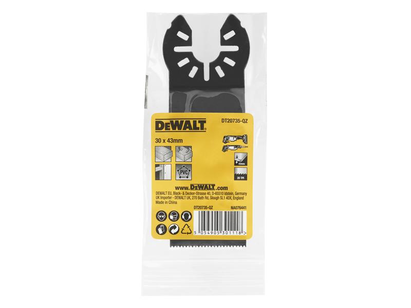 DEWALT Wood And Nails Multi Tool Blade 30 x 43mm DT20735