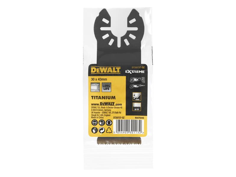 DEWALT Titanium Metal Multi Tool Blade 30 x 44mm DT20737