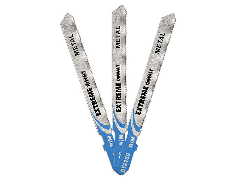 DEWALT DT2150 EXTREME Metal Cutting Jigsaw Blades Pack of 3 DEWDT2150QZ