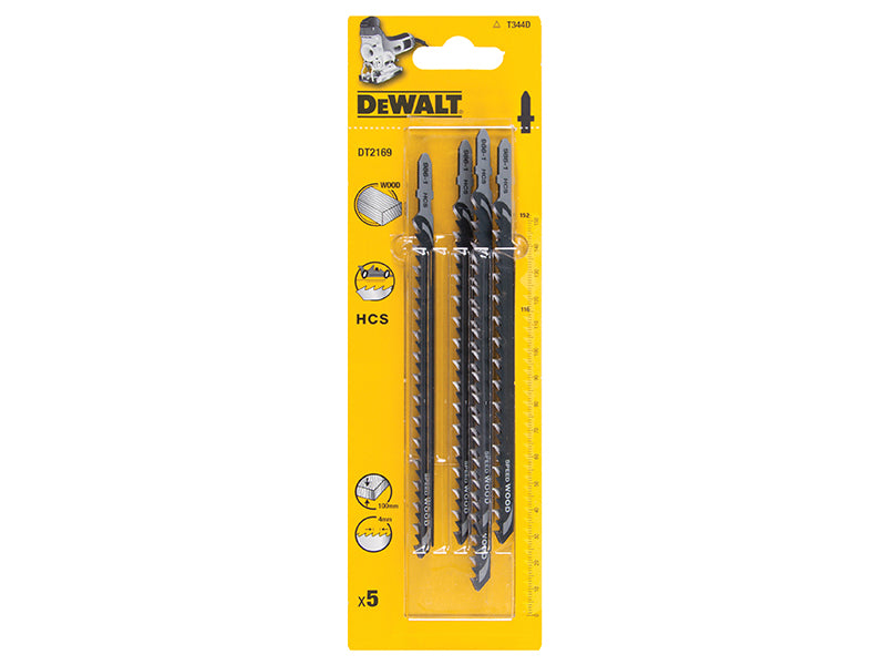 DEWALT HCS Wood Jigsaw Blades Pack of 5 T344D DEWDT2169QZ