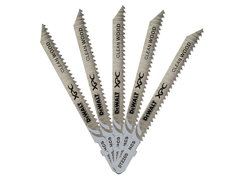 DEWALT XPC HCS Wood Jigsaw Blades Pack of 5 T101B DEWDT2205QZ