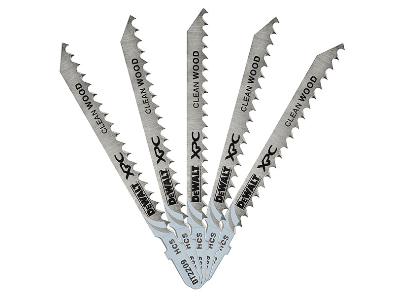 DEWALT XPC HCS Wood Jigsaw Blades Pack of 5 T101BR DEWDT2207QZ