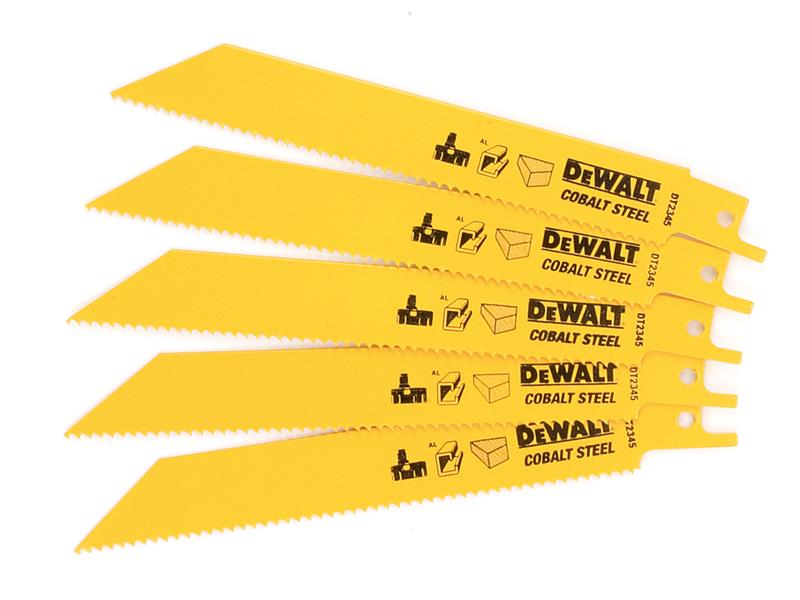 DEWALT Bi-Metal General Purpose Reciprocating Blade 152mm x 10 TPI (Pack 5) DEWDT2345QZ