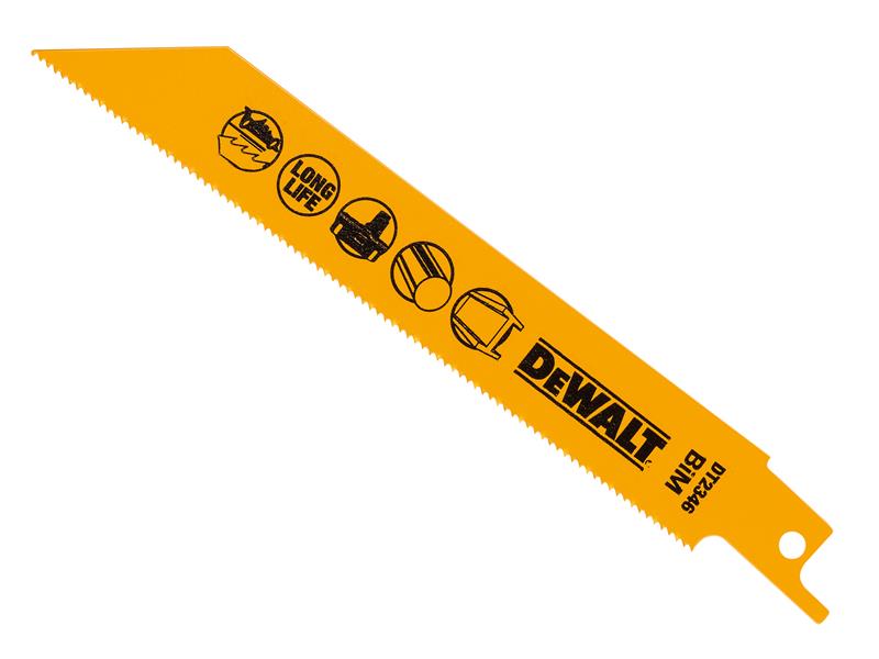 DEWALT Bi-Metal Reciprocating Blade for Metal Cordless 152mm x 18 TPI (Pack 5) DEWDT2346QZ
