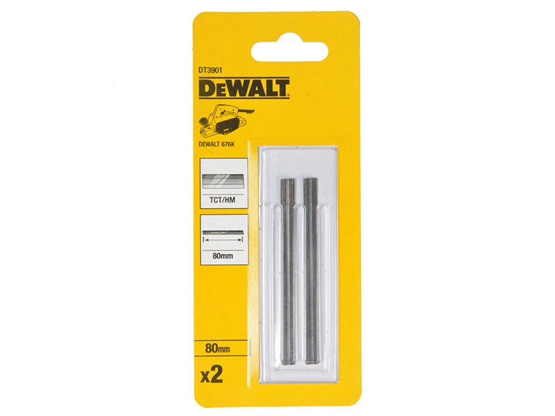 DEWALT DT3901 TCT Reversible Planer Blades 80mm (Pack 2) DEWDT3901QZ