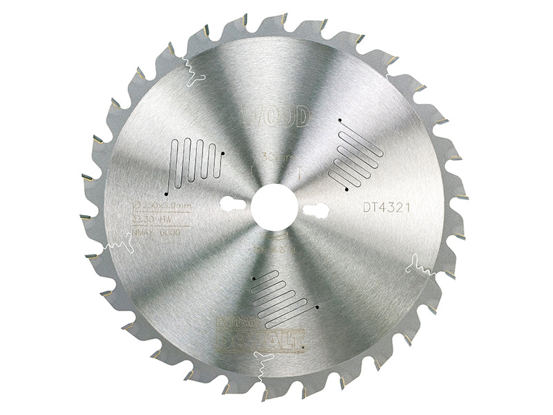 DEWALT Series 60 Circular Saw Blade 250 x 30mm x 30T DEWDT4321QZ