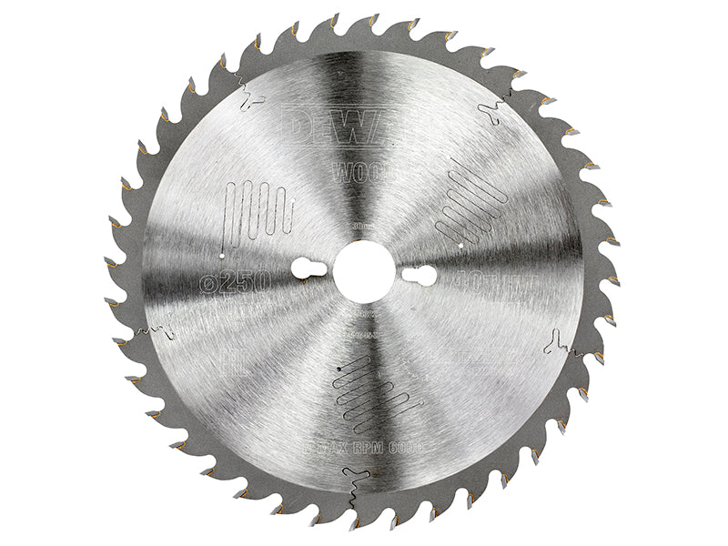 DEWALT Series 60 Circular Saw Blade 250 x 30mm x 40T DEWDT4322QZ
