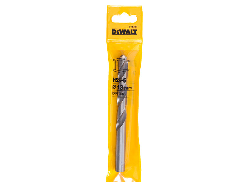 DEWALT HSS-G Jobber Drill Bit 13.0mm OL:151mm WL:101mm DEWDT5227QZ