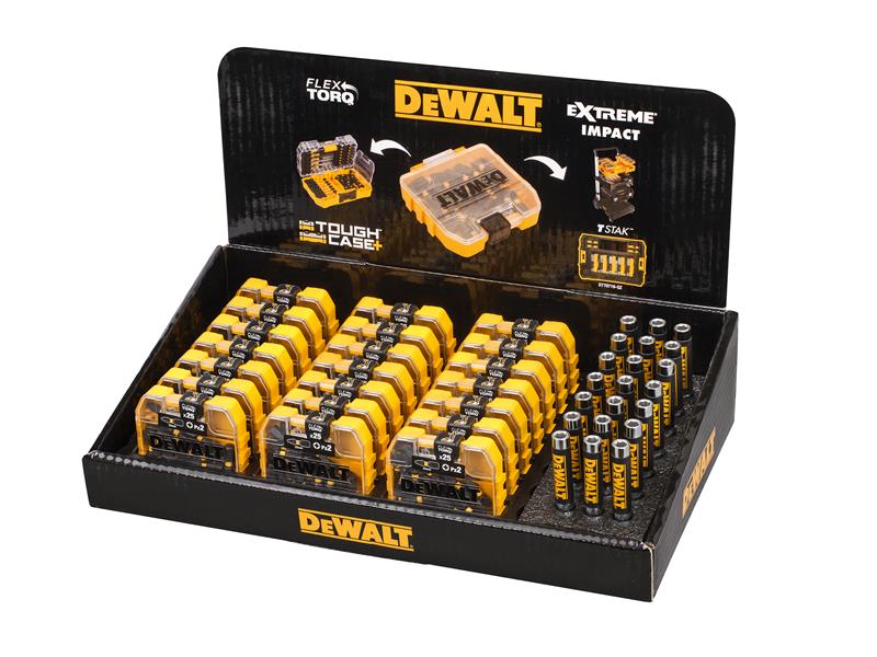 DEWALT Display of 21 Extreme PZ2 x 25mm Tic Tac Box with 21 Magnetic Holders DEWDT70621NM