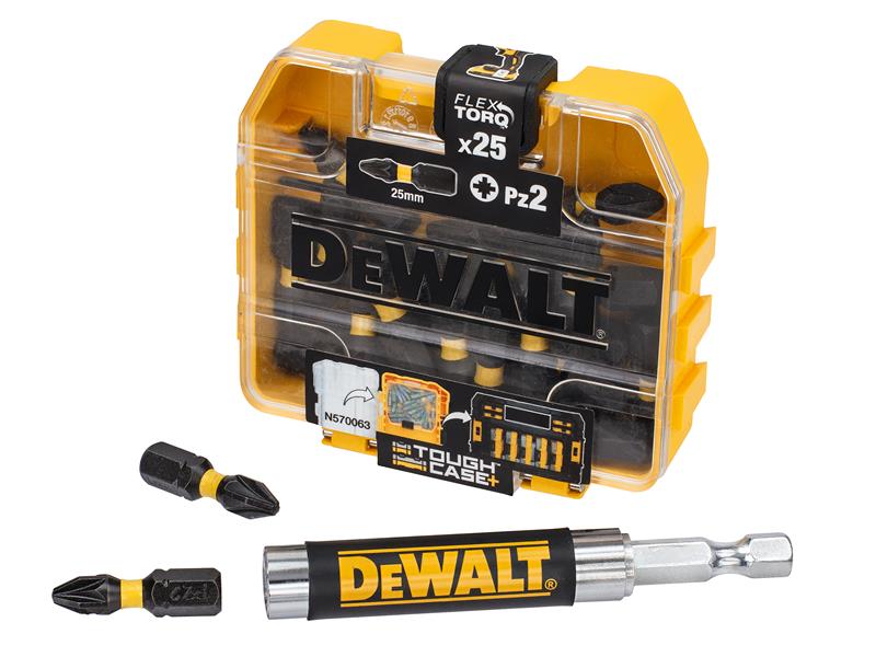 DEWALT Display of 21 Extreme PZ2 x 25mm Tic Tac Box with 21 Magnetic Holders DEWDT70621NM
