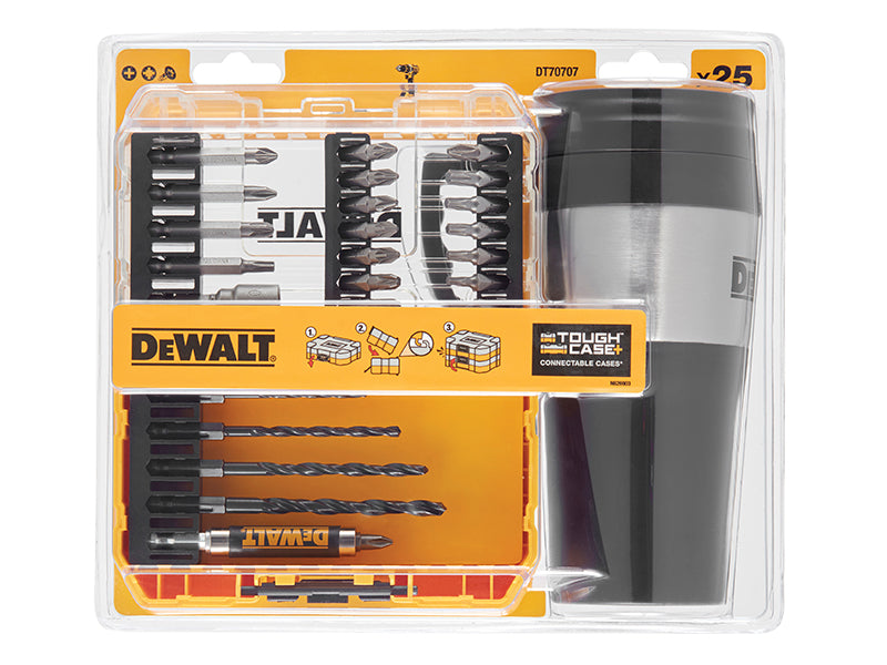 DEWALT DT70707 Drill Drive Set, 25 Piece + Mug DEWDT70707QZ