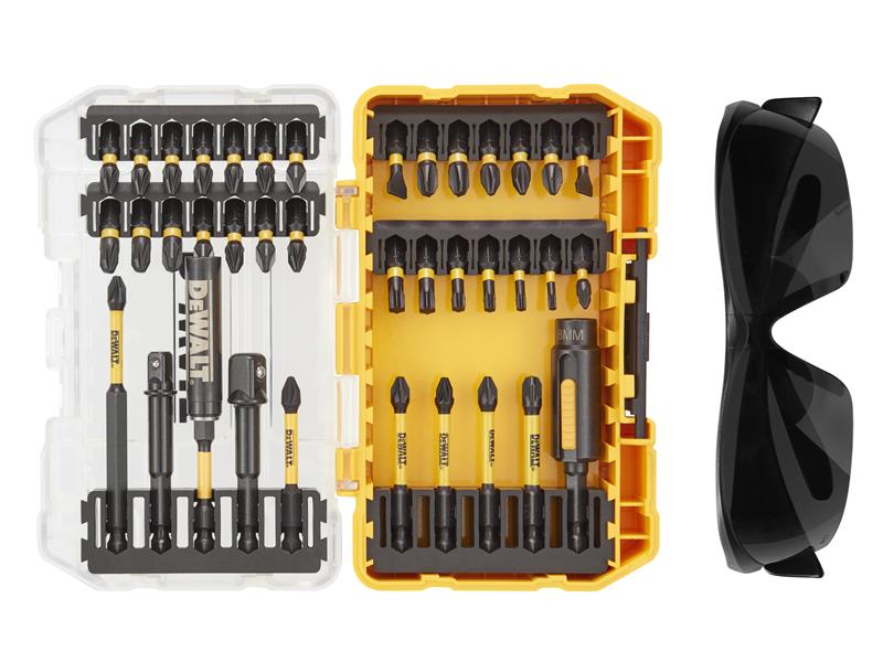 DEWALT DT70740T FlexTorq Bit Set, 38 Piece + Safety Glasses DEWDT70740TQ