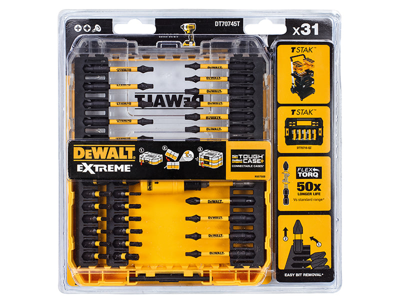 DEWALT DT70745T FLEXTORQ™ Screwdriving Set, 31 Piece DEWDT70745T