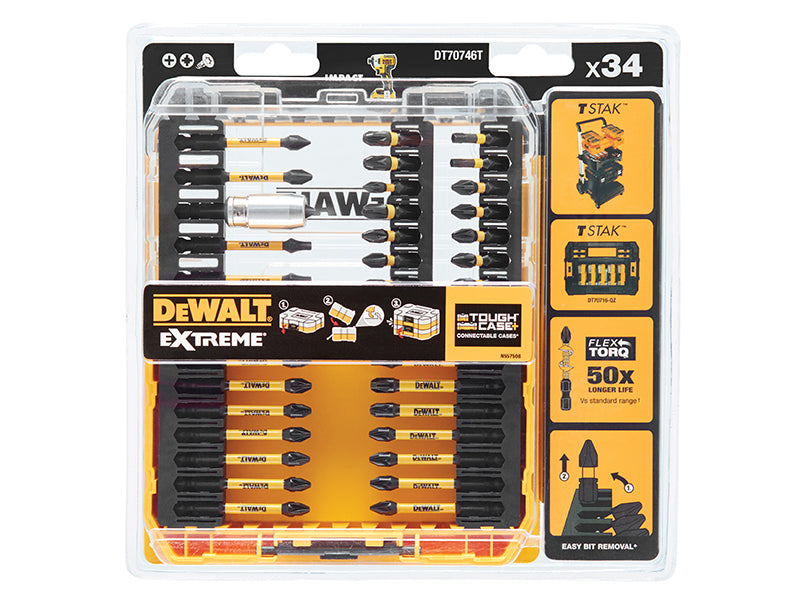 DEWALT DT70746T FLEXTORQ™ Screwdriving Set, 34 Piece DEWDT70746T