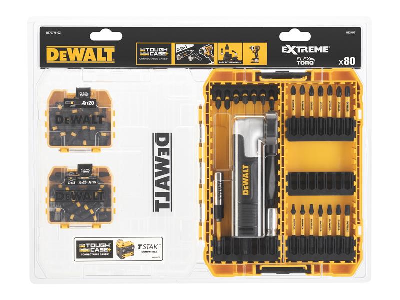 DEWALT Mix Bit Set with Right-Angle Attachment, 80 Piece DT70775