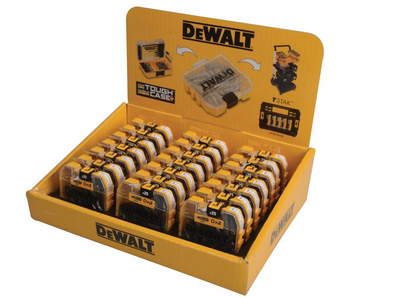 DEWALT PZ2 25mm Standard Tic Tac Display 21 x Packs of 25 DEWDT71521QZ
