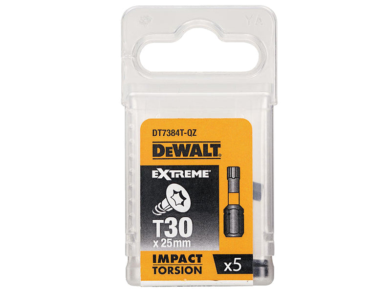 DEWALT Impact Torsion Bits TX30 x 25mm (Pack 5) DEWDT7384TQZ