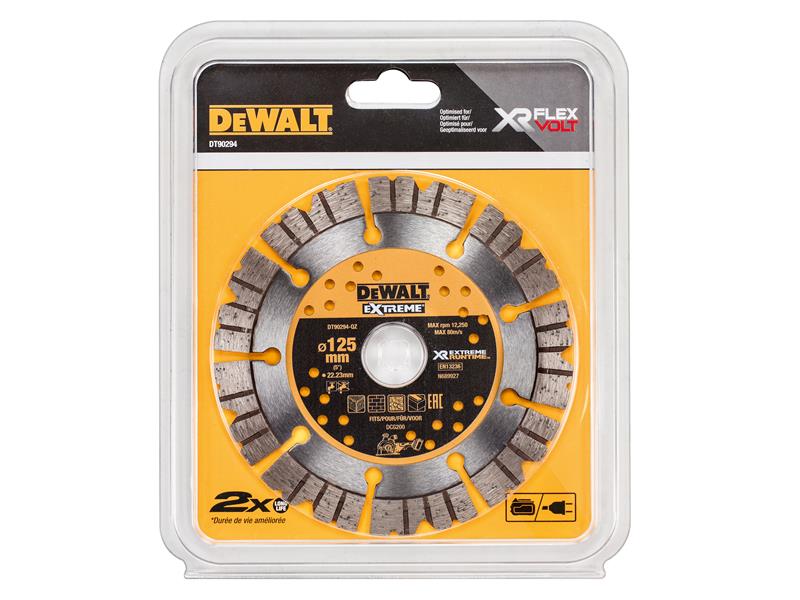DEWALT DT90294 Extreme Diamond Cutting Blade 125 x 22.23mm DEWDT90294QZ