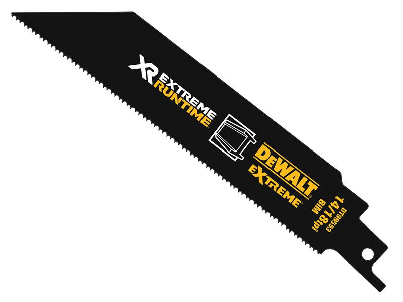 DEWALT FlexVolt XR Metal Reciprocating Blade 152mm 14/18 TPI Pack of 5 DEWDT99553QZ