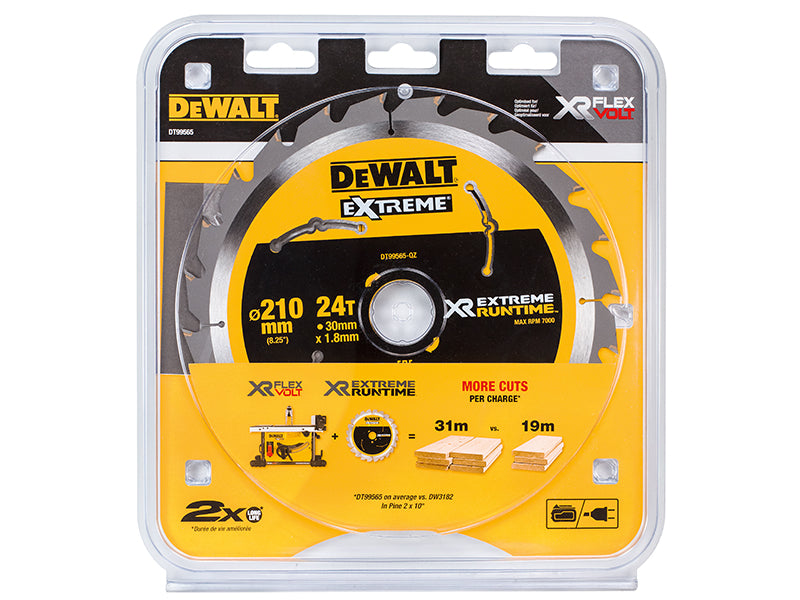 DEWALT XR FlexVolt Table Saw Blade 210 x 30mm x 24T DEWDT99565QZ