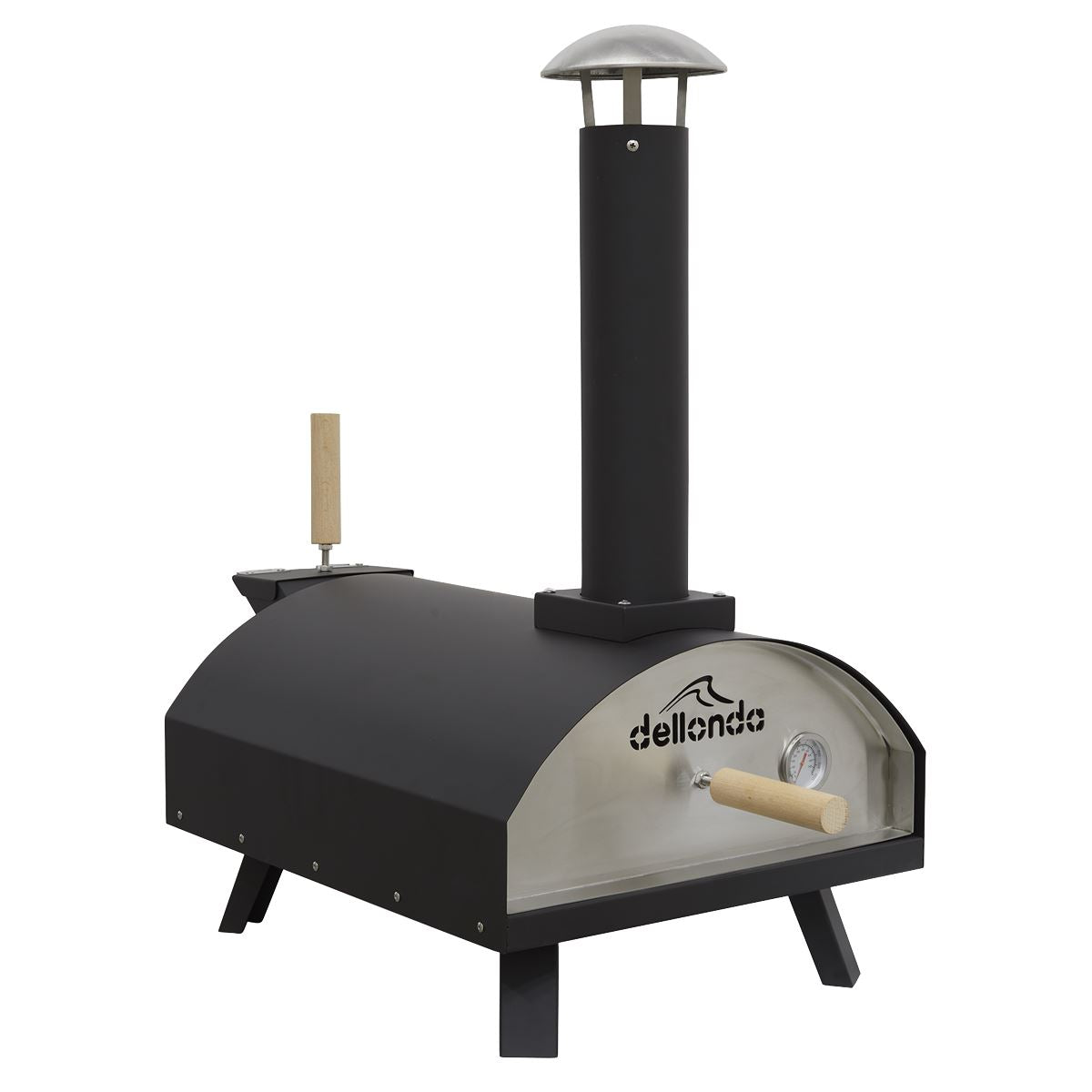 Sealey Dellonda Wood Fired 14" Pizza & Smoking Oven Black Stainless Steel DG10