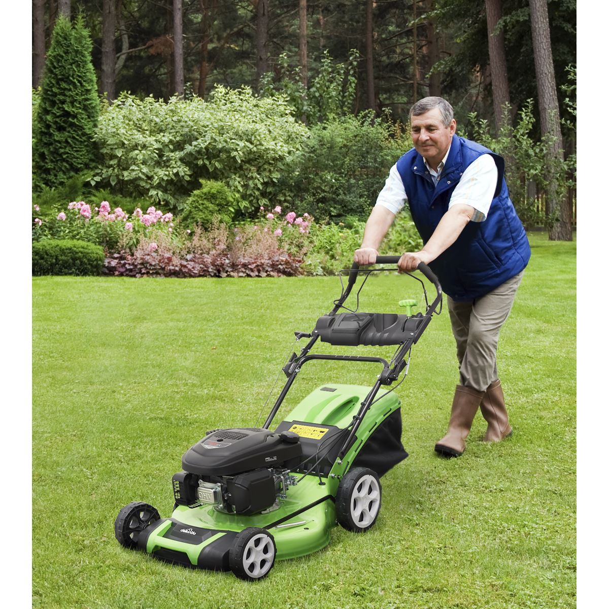Sealey Dellonda Self Propelled Petrol Lawnmower Adjustable 171cc 20"/51cm DG102