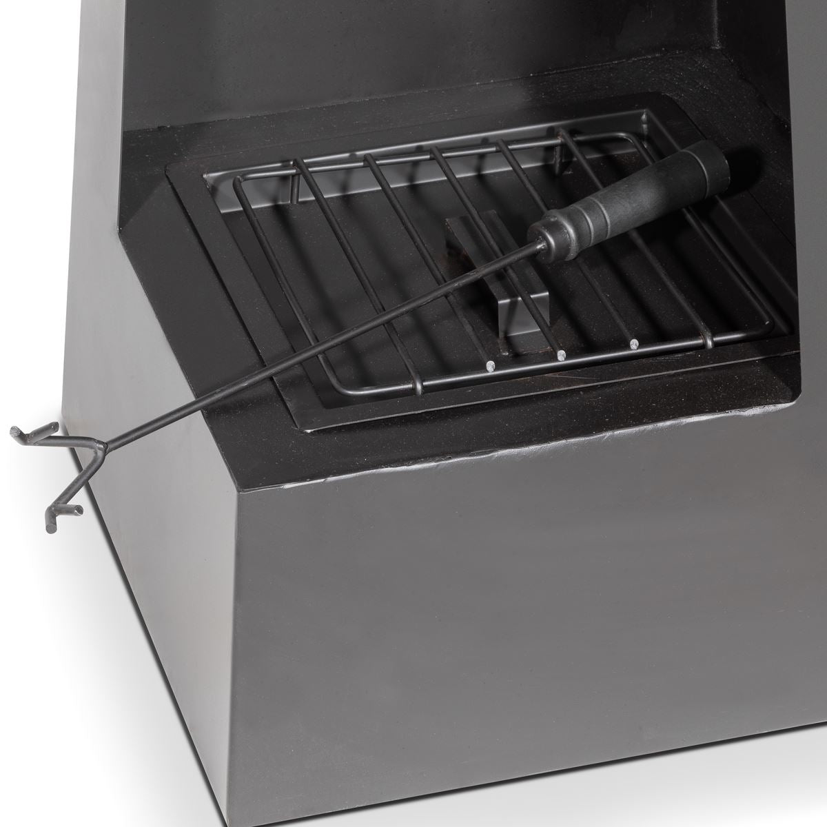 Sealey Dellonda Chiminea, Wood Burner, Heater for Outdoors W45cm x H150cm - Black Steel DG105