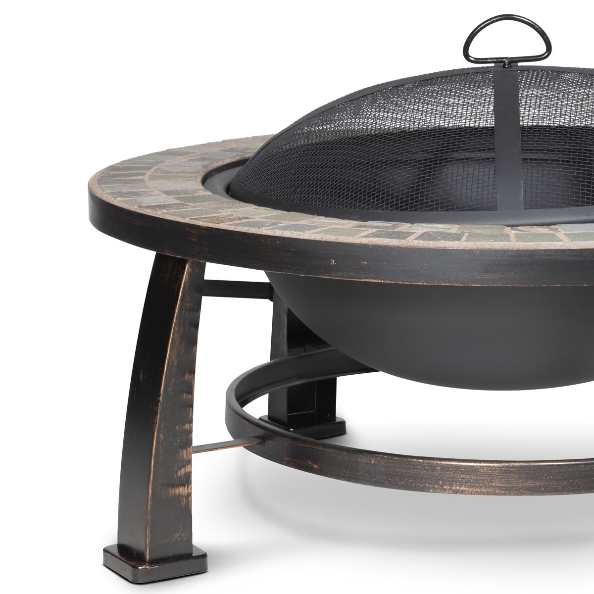 Sealey Dellonda 30" Deluxe Traditional Style Fire Pit/Fireplace/Outdoor Heater - Slate DG111