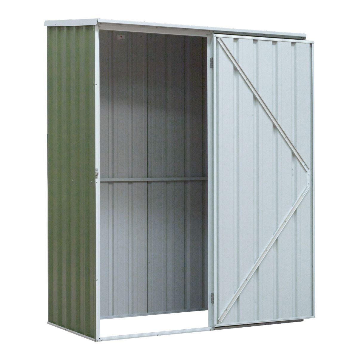 Sealey Garden Outdoor Storage Shed 1.5 x 0.8 x 1.9m Pent Style Roof Green DG113
