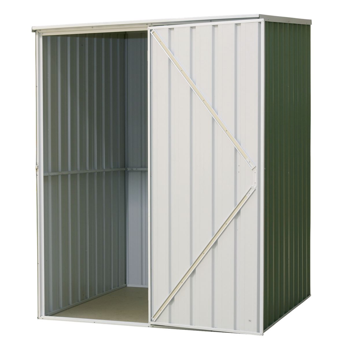 Sealey Metal Garden Outdoor Storage Shed 5FT x 5FT Pent Style Roof Green DG114