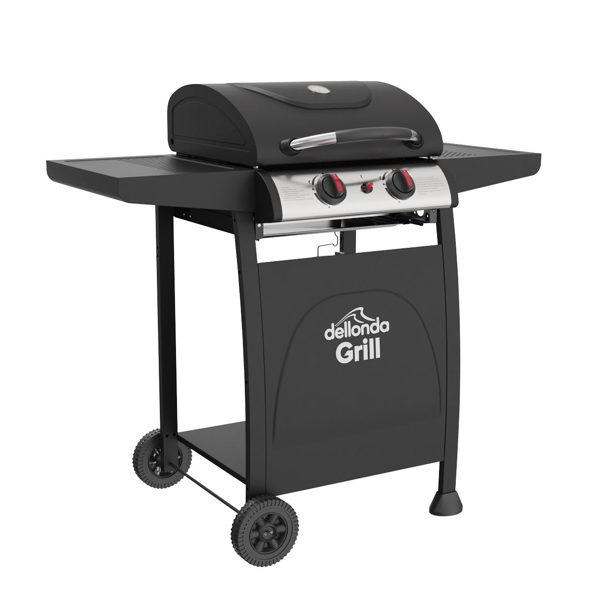 Sealey Dellonda 2 Burner Gas BBQ Grill With Ignition Black Stainless Steel DG13