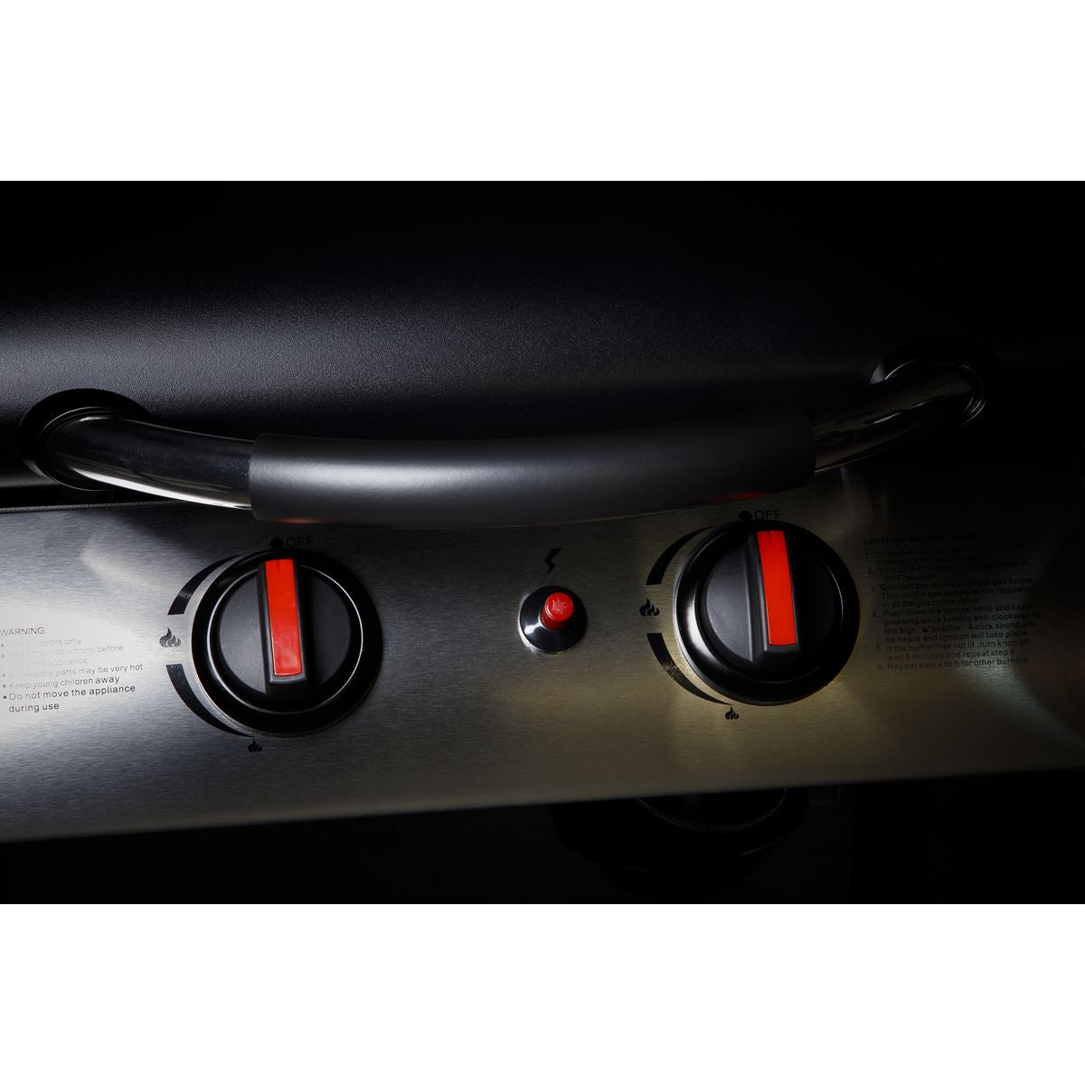 Sealey Dellonda 2 Burner Gas BBQ Grill With Ignition Black Stainless Steel DG13