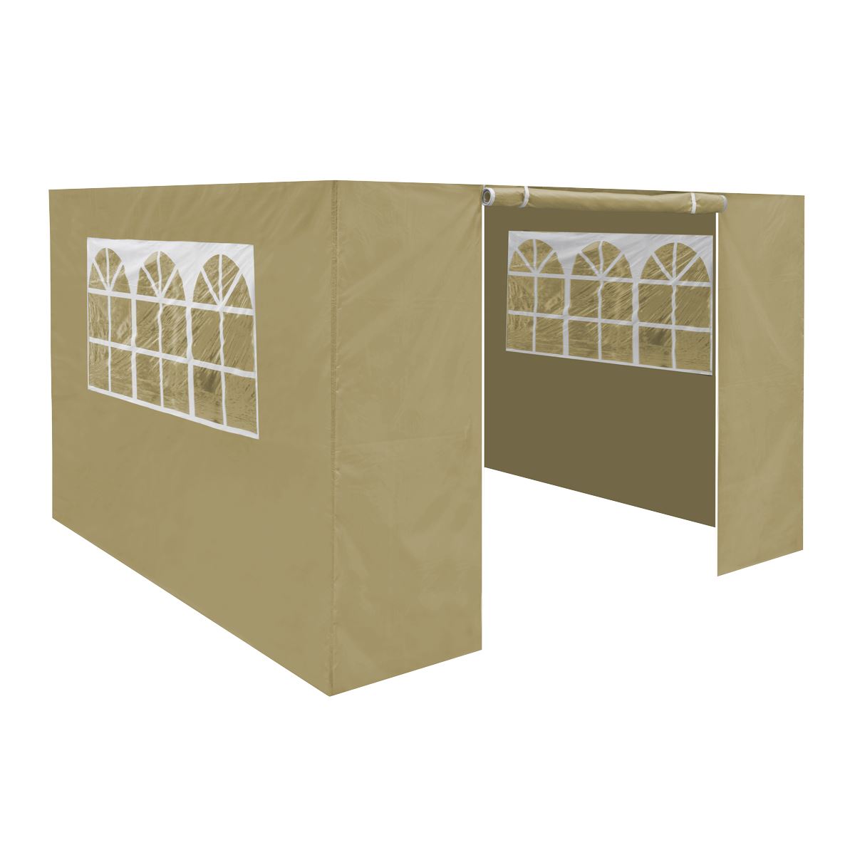Sealey Dellonda Premium Gazebo/Marquee Side Walls/Doors/Windows, Fits 3 x 3m Models - Beige DG146