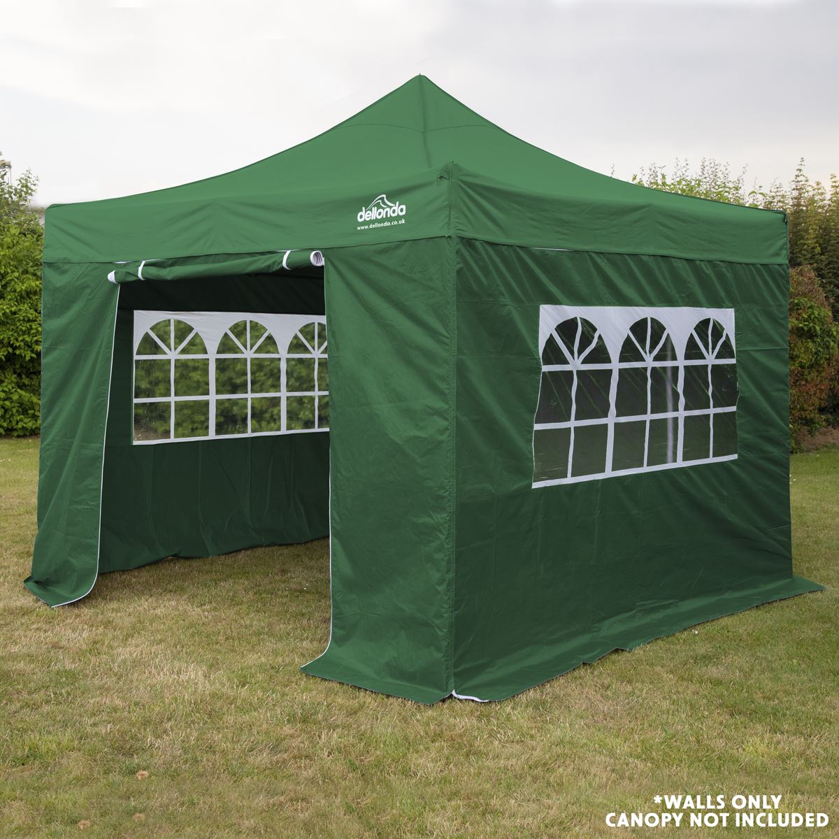 Sealey Dellonda Premium Gazebo/Marquee Side Walls/Doors/Windows, Fits 3 x 3m Models - Dark Green DG148
