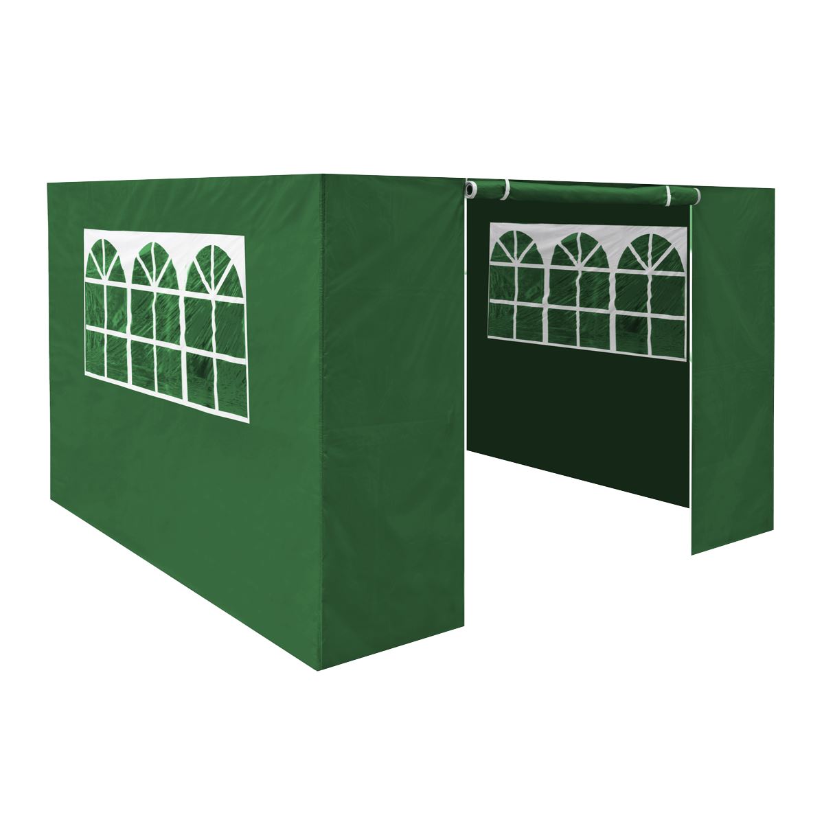 Sealey Dellonda Premium Gazebo/Marquee Side Walls/Doors/Windows, Fits 3 x 3m Models - Dark Green DG148